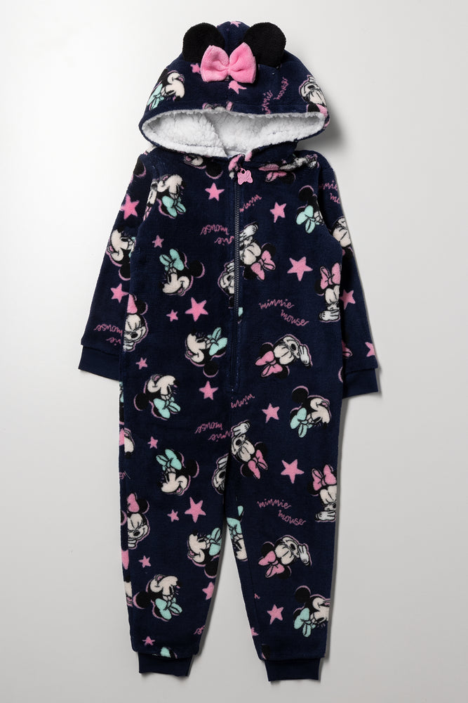 Minnie Mouse Onesie Navy