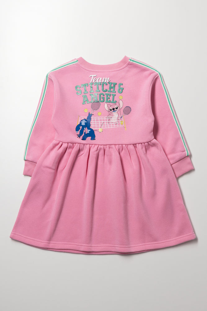 Lilo And Stitch Babydoll Fleece Dress Pink (2)
