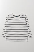 Long Sleeve Stripe T-Shirt Black And White