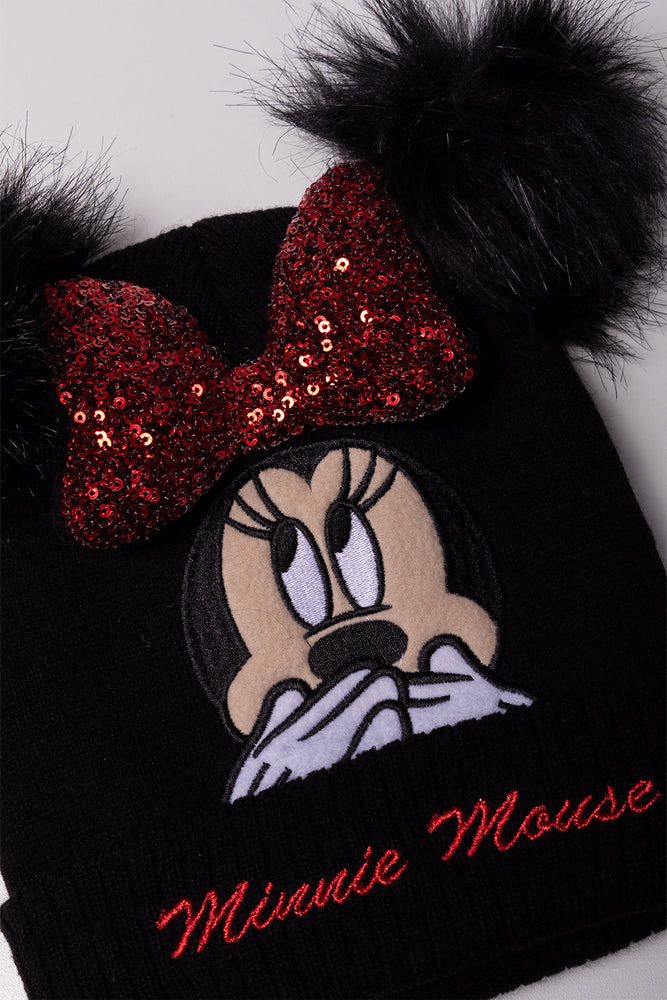 Minnie Mouse Beanie Black