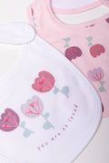 2 Pack Bibs Pink And White (1)