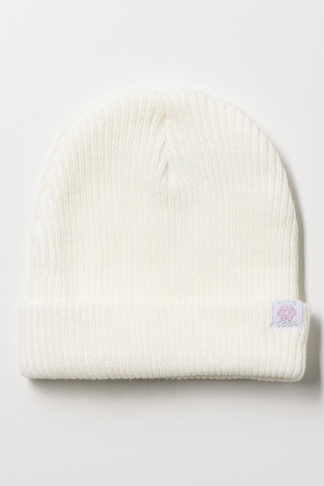 Rib Beanie White