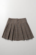 Check Pleated Skirt