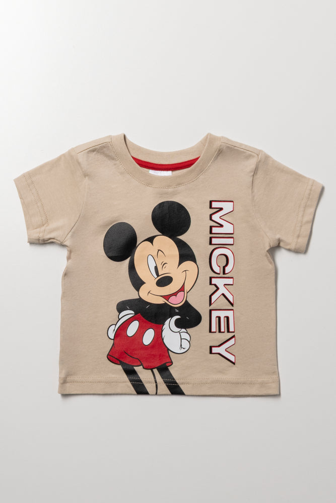 Mickey Mouse Short Sleeve T-Shirt Natural