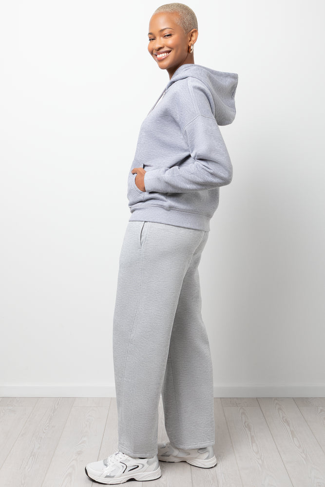 Zip Through Hoodie Grey Melange (1)