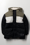 Puffer Jacket Black And Fatigue