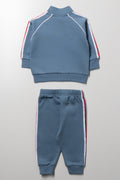 Zip Through Sporty Tracksuit Blue (3)
