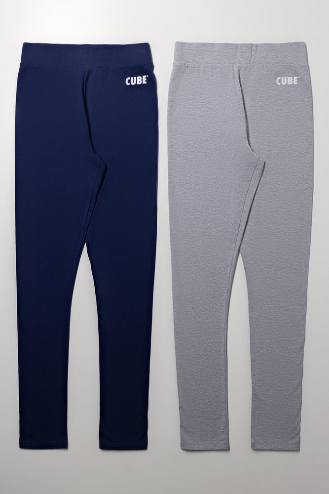 2 Pack Leggings Navy And Grey