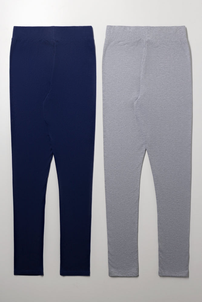 2 Pack Leggings Navy And Grey (4)