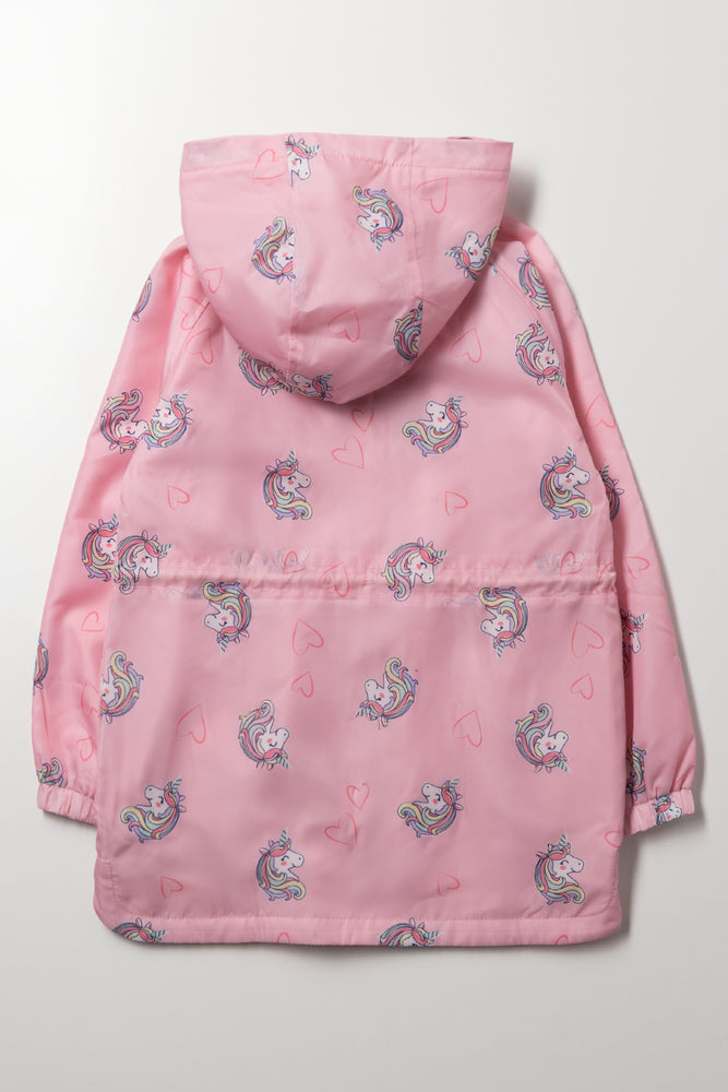 Unicorn Rain Jacket Pink (2)