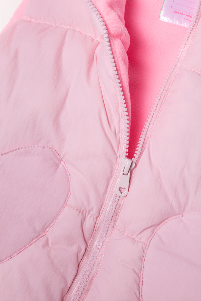 Sleeveless Puffer Pink