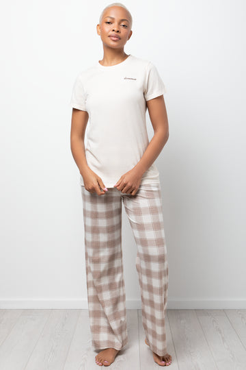 Short Sleeve Pyjama Set Natural