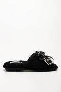 Bow Love Slippers Black (1)
