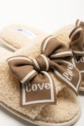 Love Bow Slippers Natural (2)
