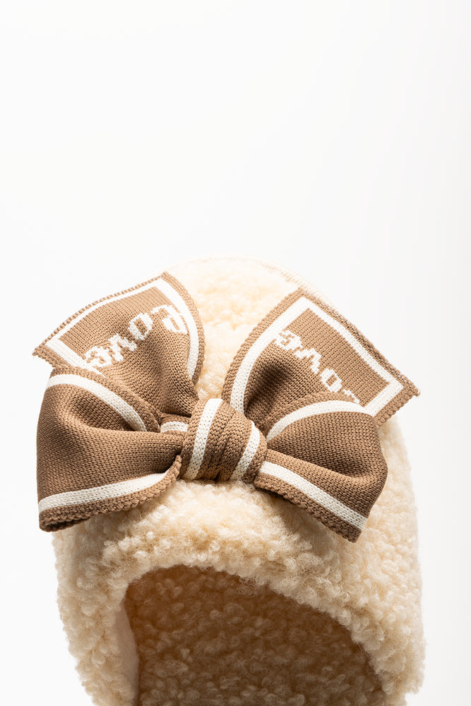 Love Bow Slippers Natural (4)