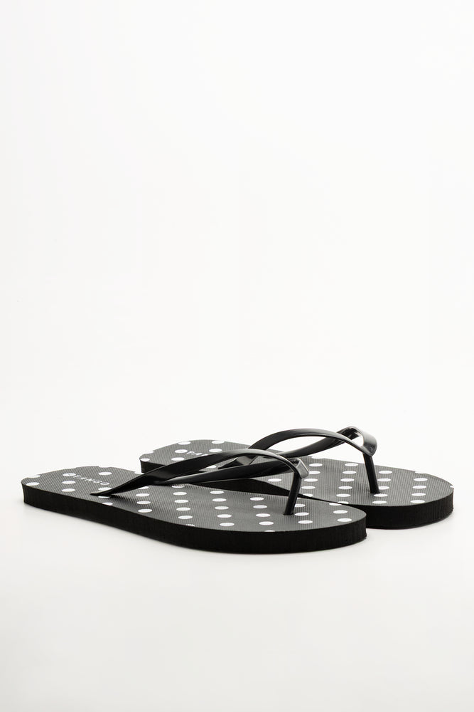 Spot Flip Flops Black