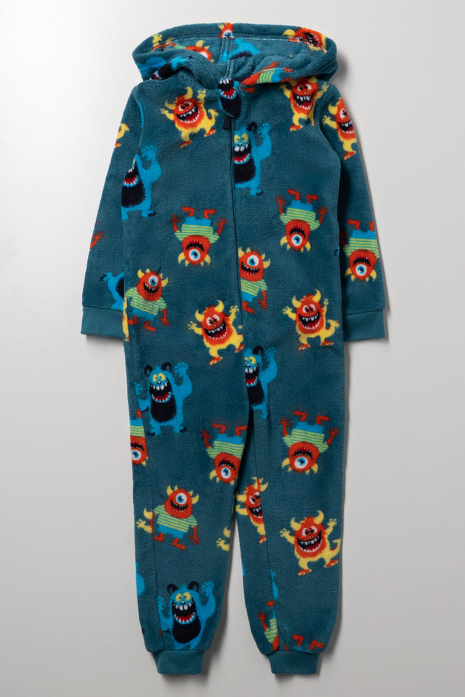 Monster Onesie Blue