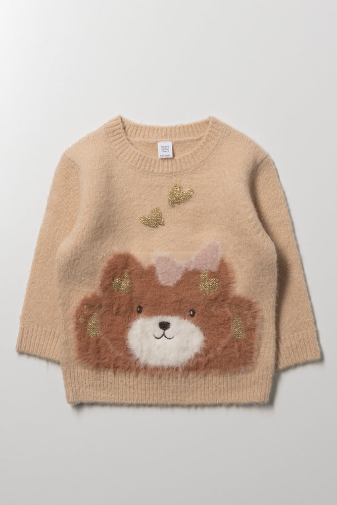 Bear Crew Neck Jersey Natural