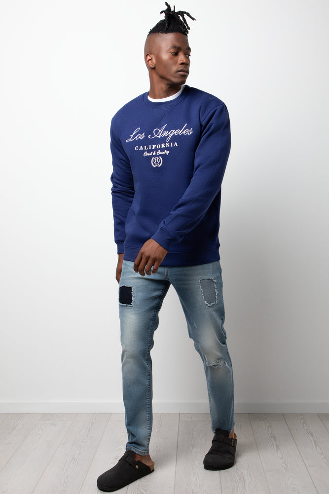 Crew Neck Tracktop Navy (1)