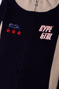 Zip Through Knit Jersey Navy (1)