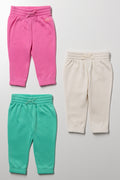3 Pack Trackpants Green, Pink And White