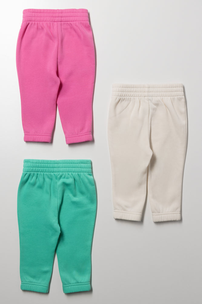 3 Pack Trackpants Green, Pink And White (2)