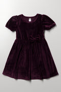 Puff Sleeve Dress Plum