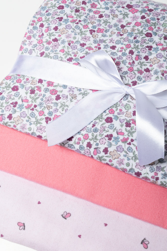 3 Pack Receiver Blankets Pink (1)