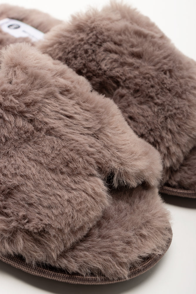 Open Toe Slippers Brown (2)