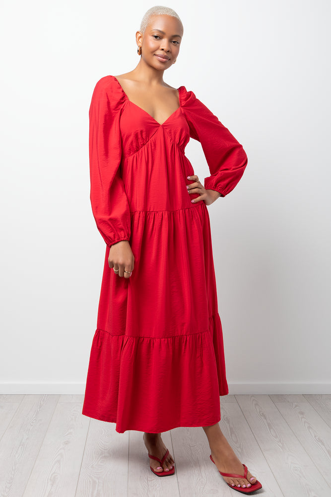 Long Sleeve Dress Red