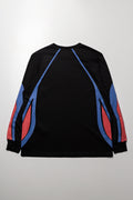 Long Sleeve Soccer Jersey Black (5)