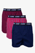 3 Pack Boxers Navy And Red