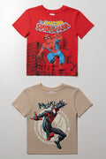 Spider-Man 2 Pack T-Shirts Red And Natural (1)