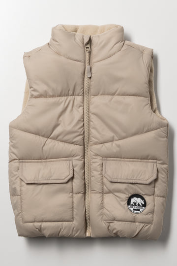 Sleeveless Puffer Natural