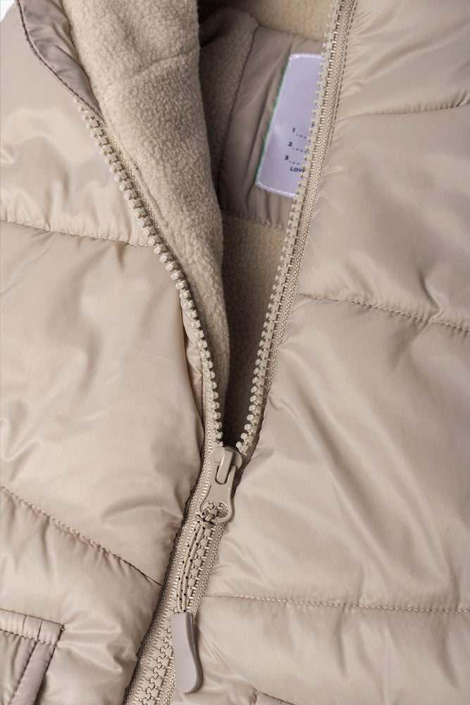 Sleeveless Puffer Natural (1)