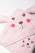 2 Piece Bunny Towel Set Pink (1)