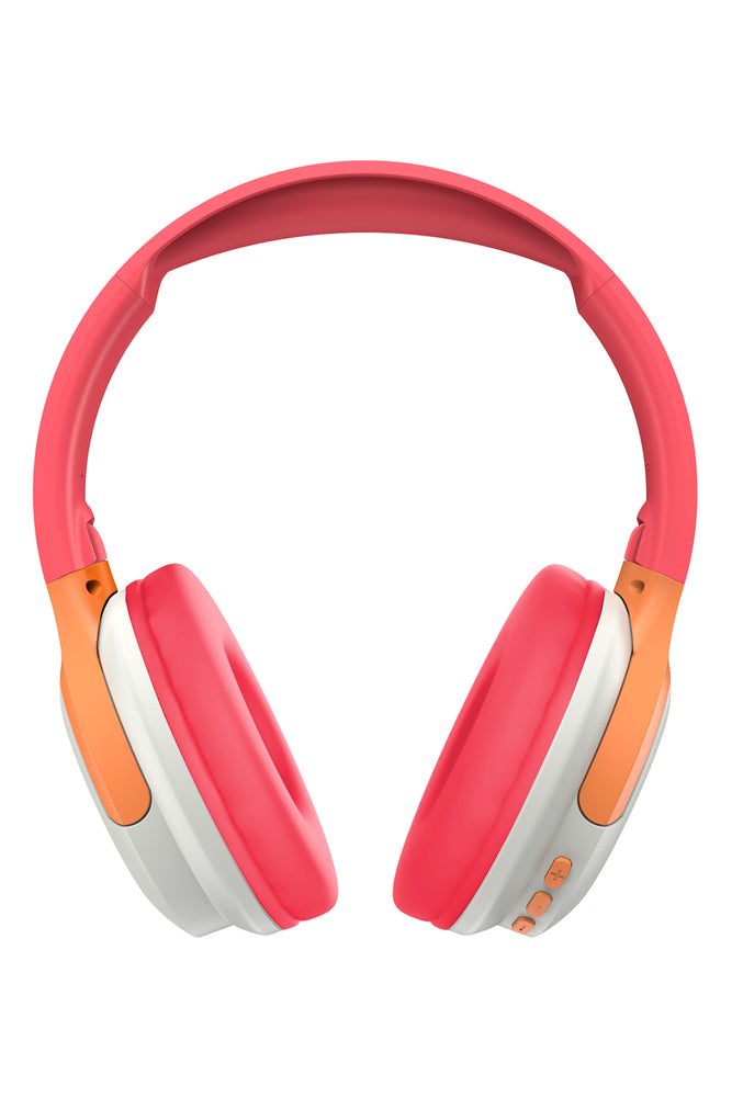 Rockitt Brave Series Bluetooth Headphones Red And Orange