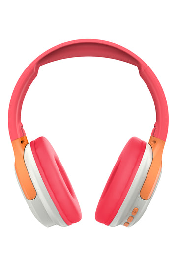 Rockitt Brave Series Bluetooth Headphones Red And Orange