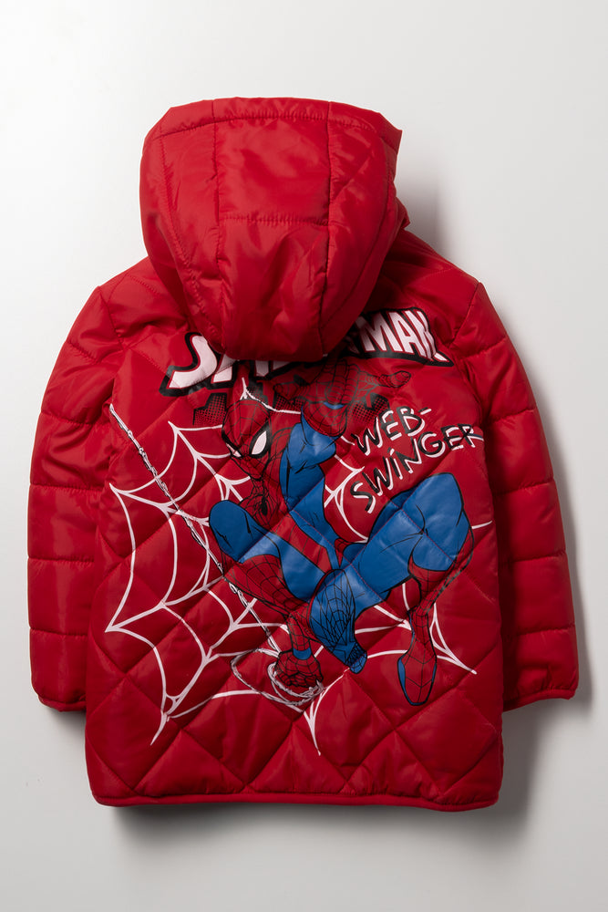 Spider-Man Puffer Jacket Red