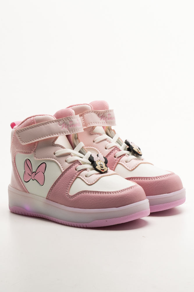 Minnie Mouse Light Up High Top Sneakers Pink