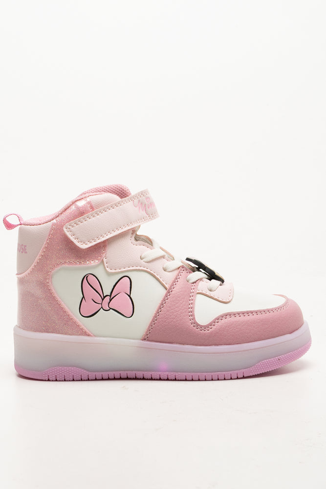 Minnie Mouse Light Up High Top Sneakers Pink