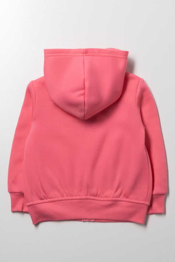 Zip Through Hoodie Pink (2)