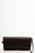 Weave Clutch Bag Brown