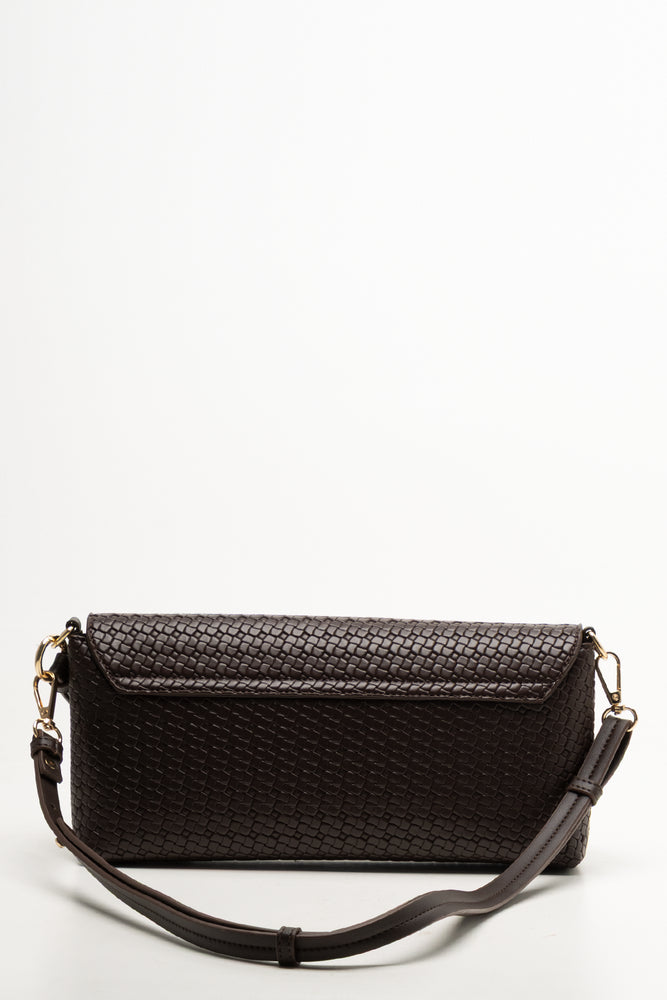 Weave Clutch Bag Brown (2)