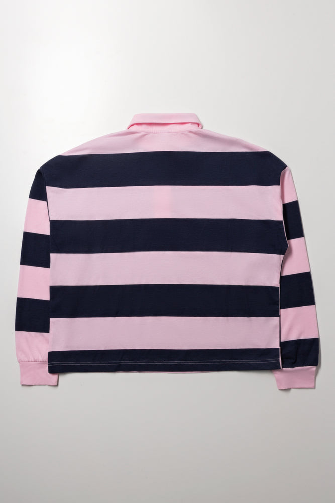 Long Sleeve Golfer Navy And Pink (5)