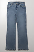 Flare Leg Denim Jeans Blue
