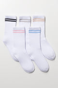 5 Pack Anklet Socks White