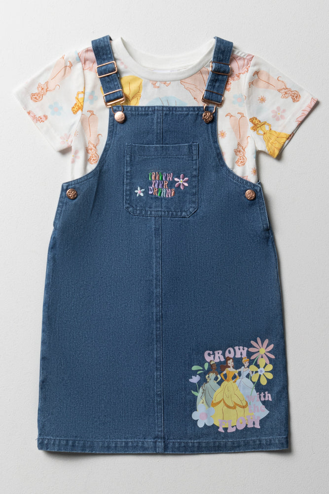 Disney Princess Pinafore Set Mid Wash