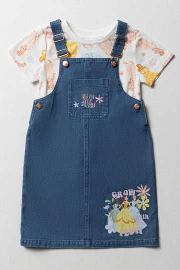 Disney Princess Pinafore Set Mid Wash