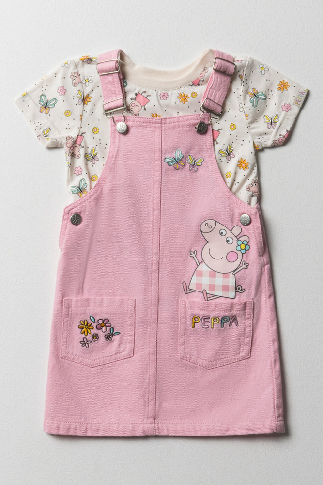 Peppa Pig Pinafore Set Pink